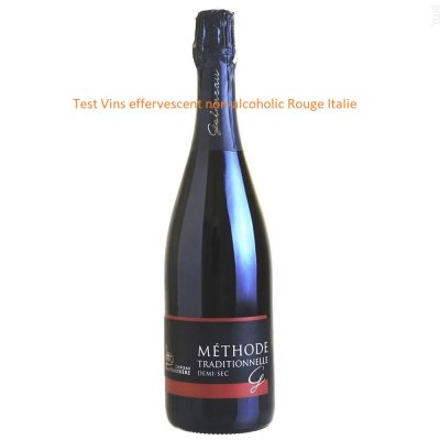 Test Vins effervescent non-alcoholic Rouge Italie
