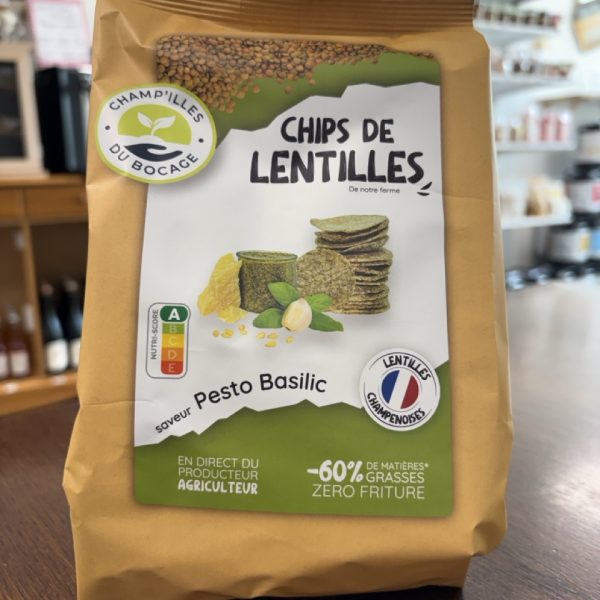 PESTO ET BASILIC - CHIPS DE LENTILLES