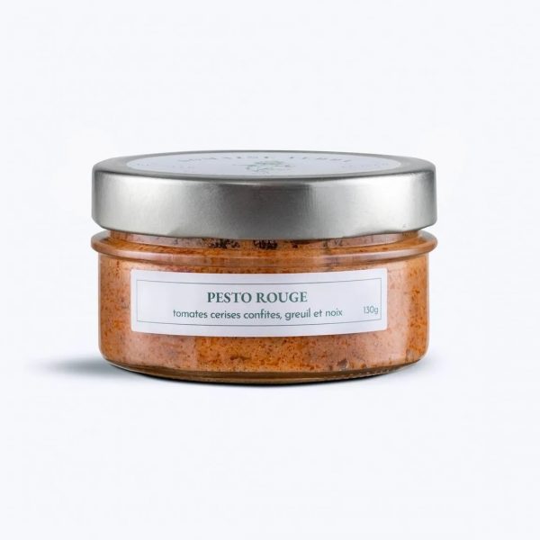 PESTO ROUGE, TOMATES CERISES CONFITES, GREUIL ET NOIX