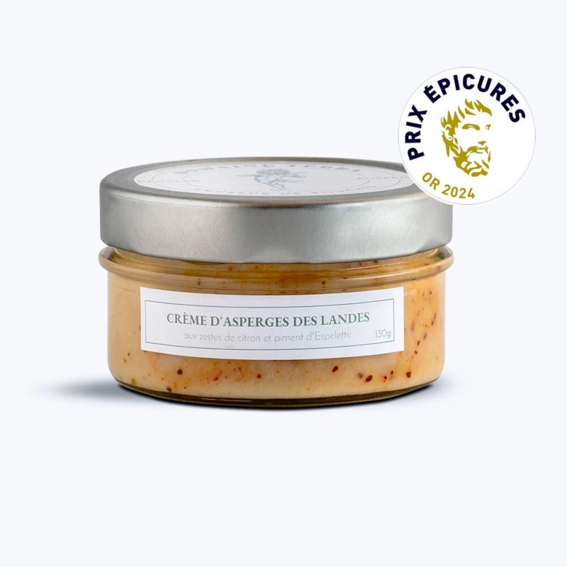 CRÈME DE POINTE D'ASPERGES DES LANDES AUX ZESTES DE CITRON